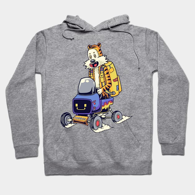 Hobbes Ride Mini Car Hoodie by inhistime5783